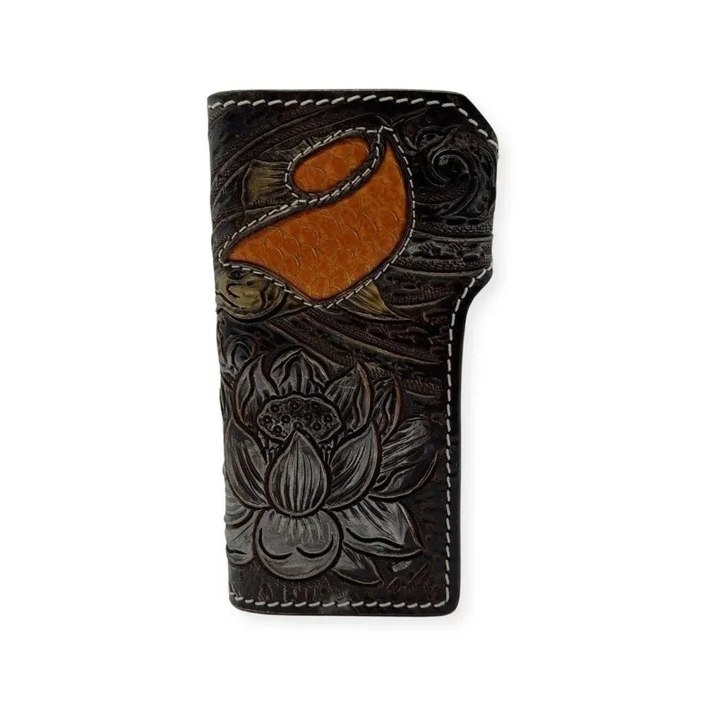 Rockertype koi Leather Wallet Black & Brown
